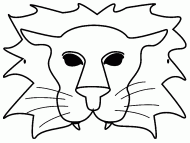coloring picture of mask in form of head of lion