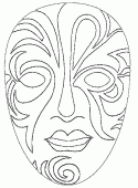 coloring picture of mask to hide its face