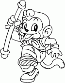 coloring picture of monkey