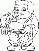 coloring picture of year of the Pig