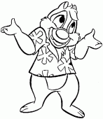 coloring picture of chipmunk Dale