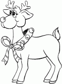 coloring picture of Santa Claus s reindeer
