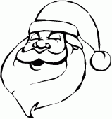 coloring picture of Santa Claus
