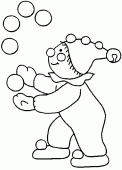 coloring picture of This clown is juggler