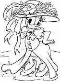 coloring picture of Daisy with a hat