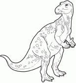 coloring picture of iguanodon
