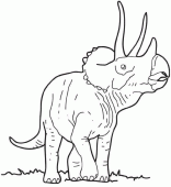 coloring picture of triceratops