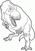 coloring picture of tyrannosaurus rex