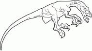 coloring picture of velociraptor