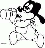 coloring picture of Baby Goofy