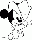 coloring picture of Baby Mickey Mouse