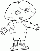 coloring picture of Dora
