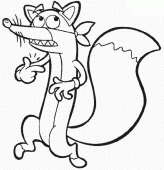 coloring picture of Swiper the Fox