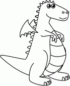 coloring picture of dragon with very small wings