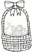 coloring picture of Easter basket