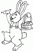 coloring picture of Easter bunny