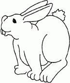 coloring picture of chocolate rabbit
