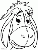 coloring picture of Eeyore s head