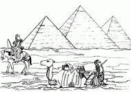 coloring picture of Egyptian pyramids