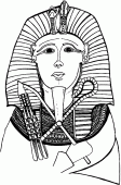 coloring picture of Mask of Pharaoh