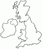 coloring picture of map of the United Kingdom