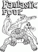 coloring picture of Fantastic Four