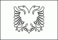 coloring picture of Albania flag