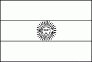 coloring picture of Argentina flag