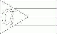 coloring picture of Comoros flag