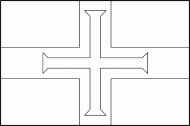 coloring picture of Guernsey flag