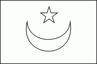 coloring picture of Mauritania flag