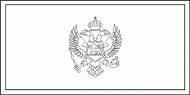 coloring picture of Montenegro flag