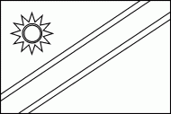 coloring picture of Namibia flag
