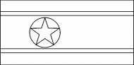 coloring picture of North Korea flag