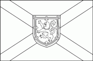 coloring picture of Nova Scotia flag