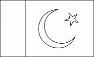 coloring picture of Pakistan flag