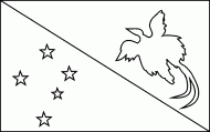 coloring picture of Papua New Guinea flag