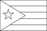 coloring picture of Puerto Rico flag