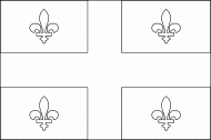 coloring picture of Quebec flag