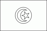 coloring picture of Tunisia flag