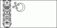 coloring picture of Turkmenistan flag