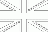 coloring picture of United Kingdom flag