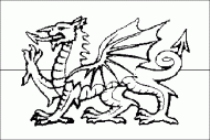 coloring picture of Wales flag