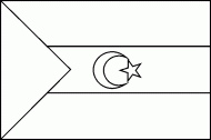 coloring picture of Western Sahara flag