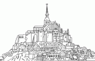 coloring picture of St Michael s Mount