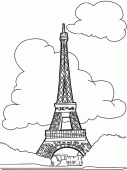 coloring picture of The Eiffel Tower