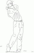 coloring picture of Tiger Woods picture