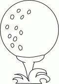 coloring picture of ball for golf