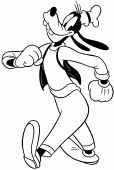 coloring picture of Goofy the dog