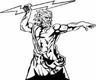 coloring picture of Zeus the god of sky and thunder